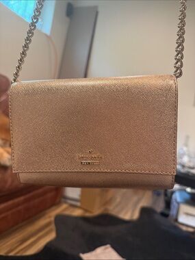 kate spade Metallic Rose Gold Chain Crossbody